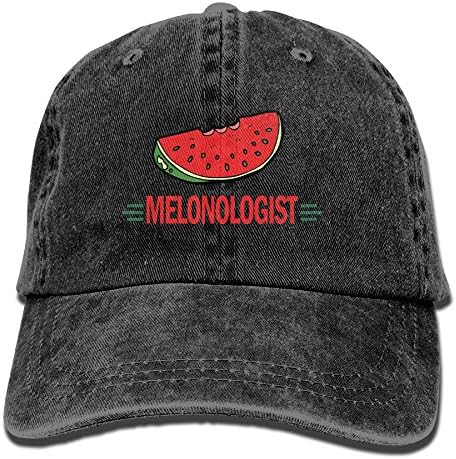 Taijian Melonologist Adult Denim Dad Solid Baseball Cap Hat Black