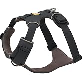 Ruffwear, Front Range Dog Chest Harness, Basalt Gray, X-Small | Four Points of Adjustment, Foam Padded for All-Day Comfort, Two Strong Leash Attachment Points, ID Pocket and Reflective Trim