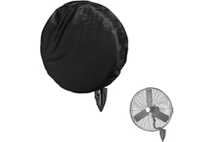 Sobana Wall Mount Fan Cover,Suitable for 30 Inch Industrial Fan and Pedestal Fan,Waterproof Dust Proof Proof Anti-UV Outdoor Fan Covers,Black