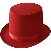 FeiYeup Hat British Adult/Kids Flat Top Hat Prom Carnivals Party Costume Felt Magician Hat for Carnivals Show Party