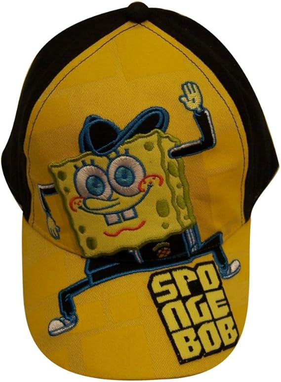 Spongebob Squarepants Boy's Black and Yellow Baseball Cap