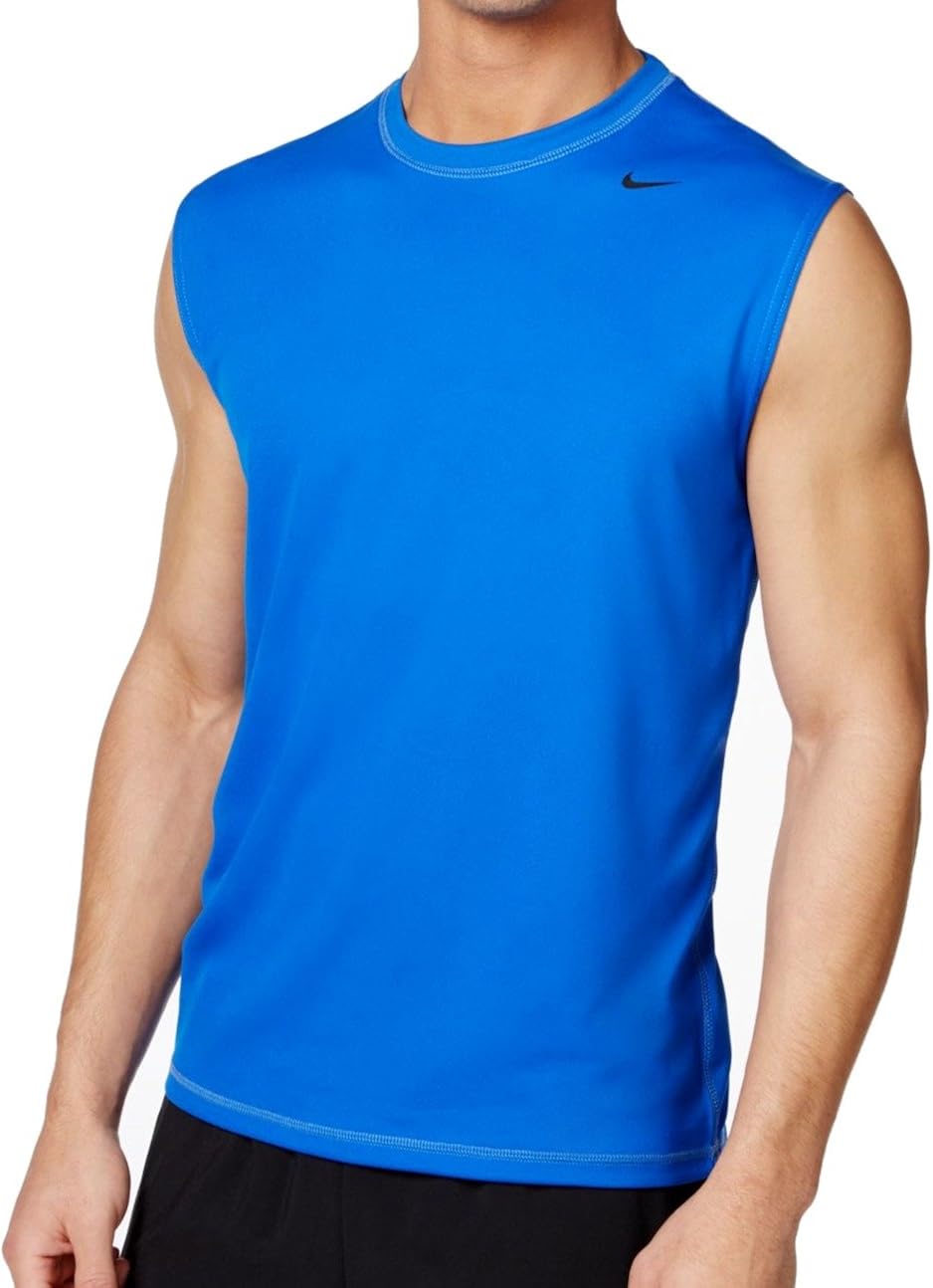 Nike Men's Solid Sleeveless Rash Guard XL Hyper Cobalt Amazon.co.uk