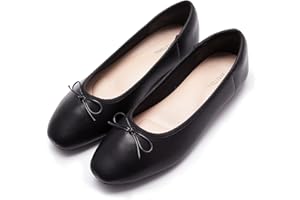 AFEETSING Women's Round Toe Ballet Flats Comfortable Bow Dressy Flats Shoes for Women