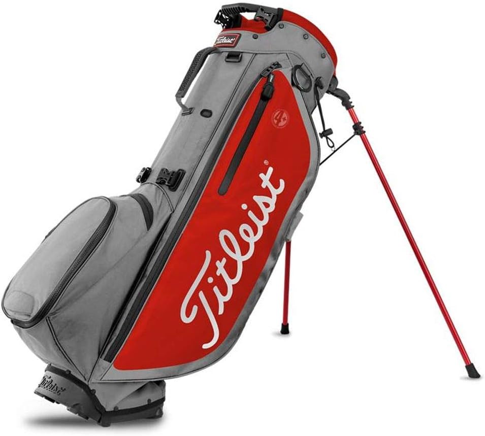 Titleist Players 4 Plus Stand Golf Bag Black/Black/Red : Sports & Outdoors
