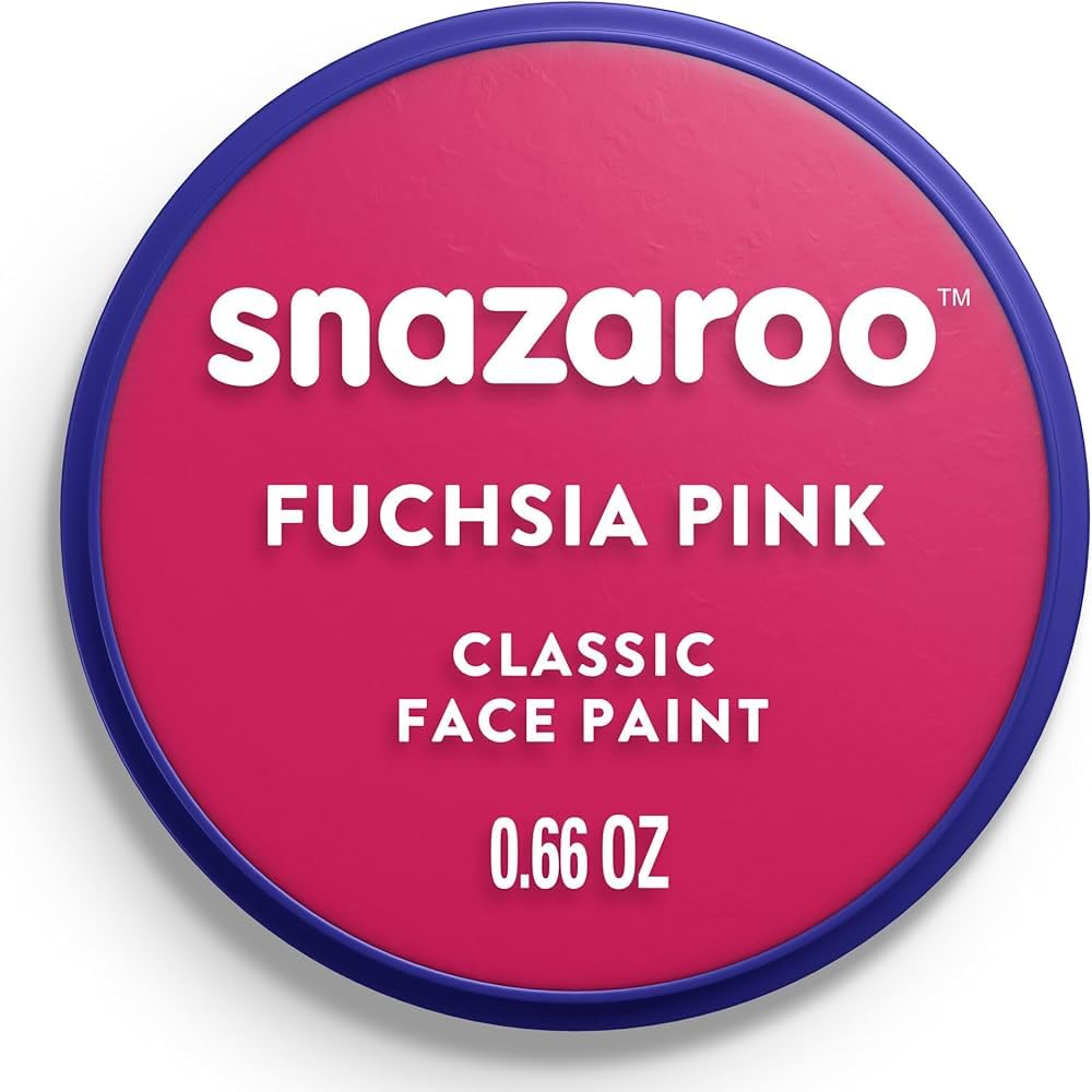 Snazaroo Classic Face and Body Paint for Kids and Adults, Fuchsia Pink Colour, Water Based, Easily Washable, Non-Toxic, Makeup, Body Painting for Parties, for Ages 3+