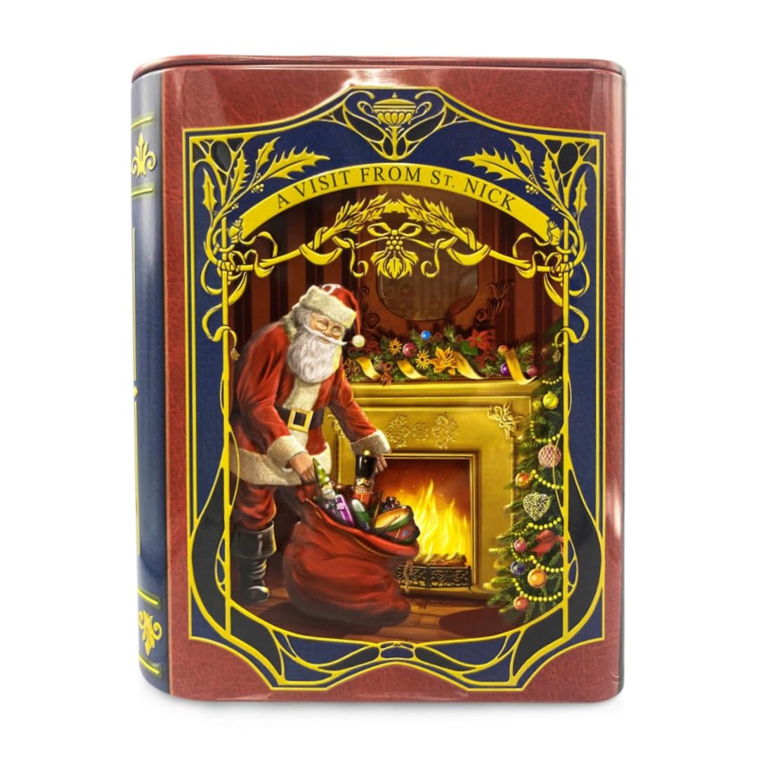 stylebox Retro Christmas Storage Box, 150 x 60/85 x 175 mm, 1.5 L, Red/Blue