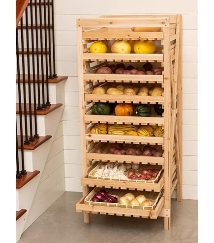 Tree Of Life Wooden Wall Herb Drying Rack Tree Of Life Herb Drying Rack - Rustic Wood Wall Decor With 11 Hooks For Kitchen & Garden Hanging Spice Rack