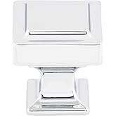 Top Knobs TK701PC Transcend Collection 1-1/8" Ascendra Square Knob, Polished Chrome