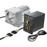 Bemonoc 6W 110V 50/60HZ Low RPM 15rpm High Torque AC Gear Reducer Motor with Speed Controller CW CCW and Bracket for Production Line