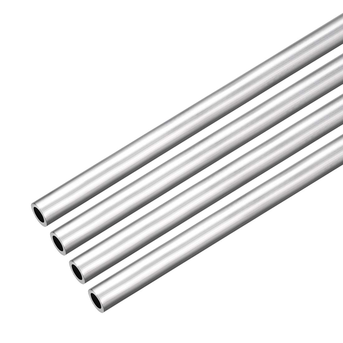 uxcell 4Pcs 6063 Seamless Aluminum Round Straight Tubing