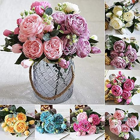 Amazon Saider コスモス 造花 花束 観葉植物 人工植物 置物 インテリア フェイク花 雑貨 記念日 プレゼント 1束 4束 造花 オンライン通販