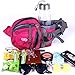 egogo Travel Sport Waist Pack Fanny Pack Bum Bag Hiking Bag with Water Bottle Holder S2209 (Rosy)