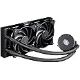 Cooler Master MasterLiquid 240 CPU Cooler, All-in-One Liquid Cooler, Dual Chamber Design, 120mm x 2 MasterFan Air Balance Fan