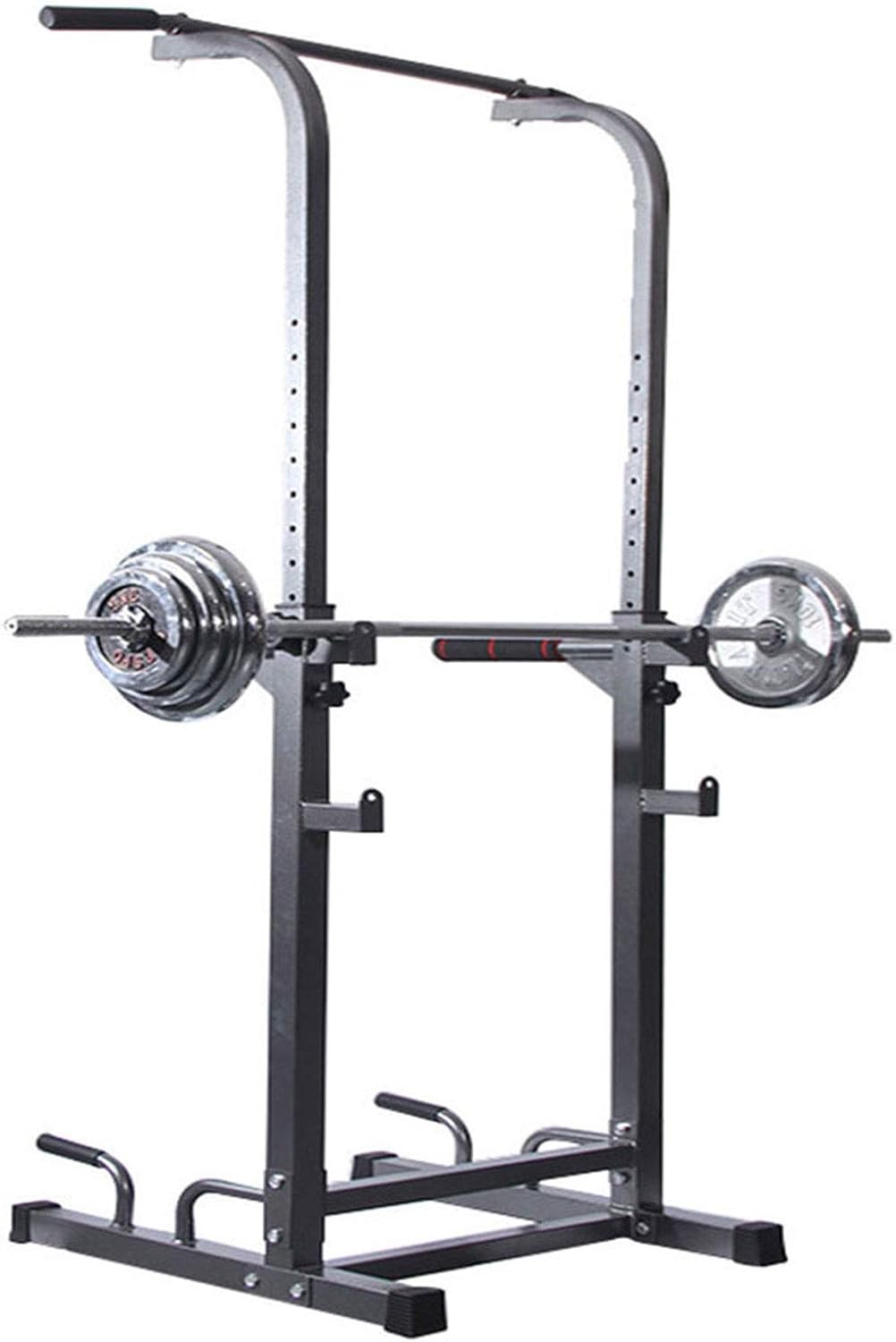 Squat Rack and Adjustable Height Pull Up Bar, MultiFunction Squat Stand Max Load 200Kg Weight