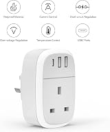 Cyzbim UK to Australia Plug Adapter 20W USB C 4 in 1 AU Outlet view 3