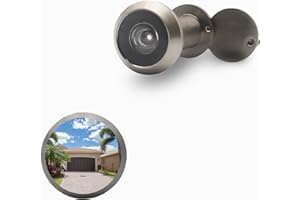 HARDHAWK Door Viewer Peephole, Solid Door Peephole for Door Brass 220 Degree Door Viewer Peephole with Privacy Cover for 1-19/50''-2-9/25'' Doors, Front Door Viewer for Home Office Hotel (Silver)