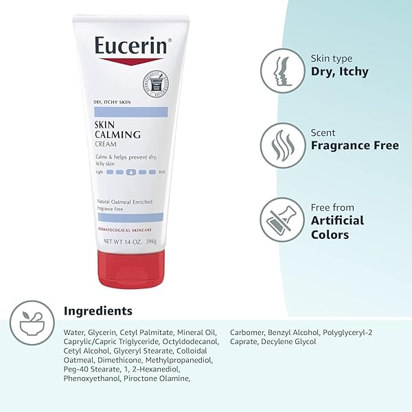 EUCERIN CREME SKIN CALMING 14 OUNCE TUBE (FRAGRANCE-FREE)