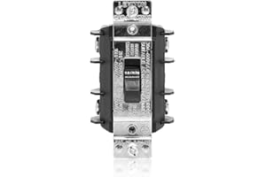 Leviton 30 Amp, 600 Volt, Double-Pole, Single Phase AC Motor Starter, MS302-DSS, Black