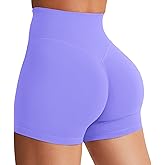 YEOREO Women's Biker Shorts 3.6" /4.5" / 6" Workout Gym Shorts Craze High Waist Tummy Control Hidden Scrunch Running Yoga