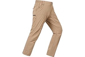 SPOSULEI Mens Lightweight Cargo Hiking Patns Outdoor Quick Dry Work Tactical Pants with 6 Pockets Water Resistant Fishing Travel Pants