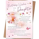 HEJOYN Daughter Birthday Card，Happy Birthday Card & Gifts for Daughter from Mom