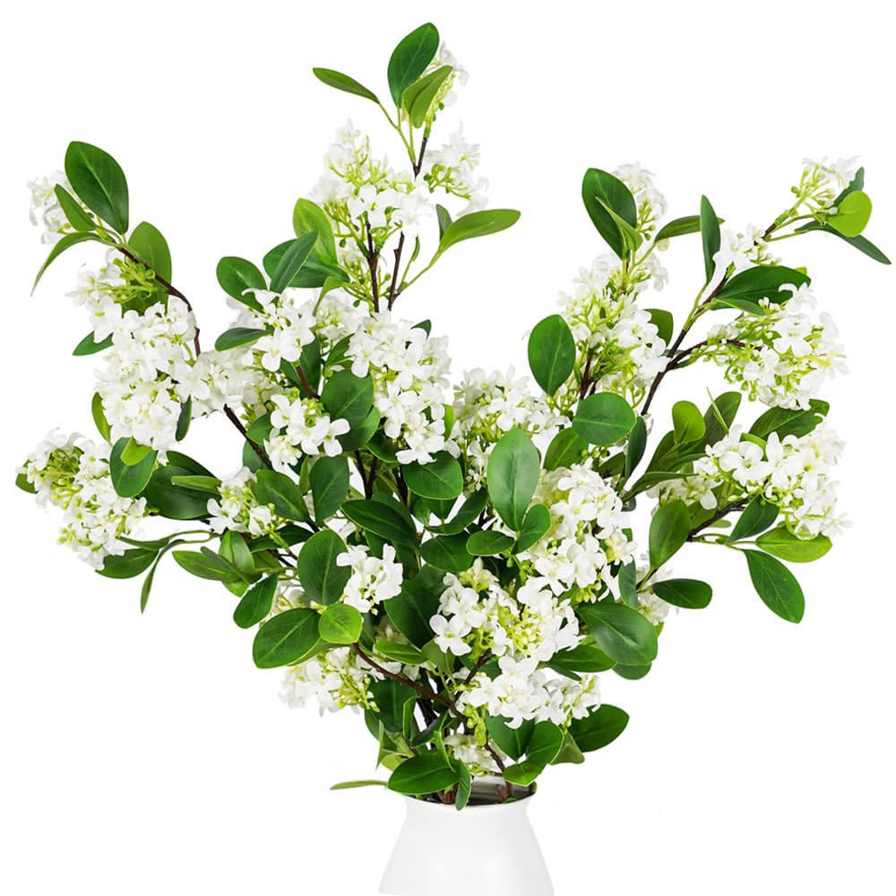 Photo 1 of Melorca&Guilla Artificial Plants,3PCS 32" Green Faux Branches for Vase Faux Stems Greenery Stems,Artificial Branches Fake Plants for Shop Garden Office Home Décor (3, Daphne)