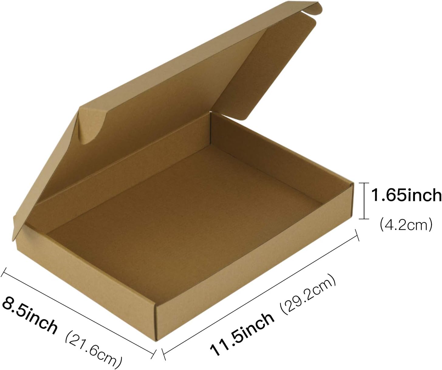 RUSPEPA Recyclable Corrugated Box Mailers - Cardboard Box Perfect for Shipping Small - 11.5" x 8.5" x 1.65" - 25 Pack - Kraft : Office Products