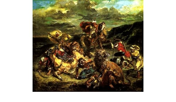 Amazon Com The Lion Hunt 1861 Mounted Warriors Arab Moors