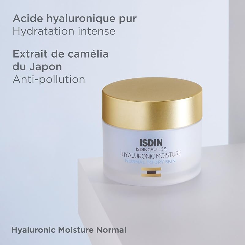 Isdinceutics Hyaluronic Moisture Normal to Dry Skin (50ml) | Crème Visage Hydratante à l'Acide Hyaluronique Pur | Peaux Normales et Sèches — photo 7 sur 8