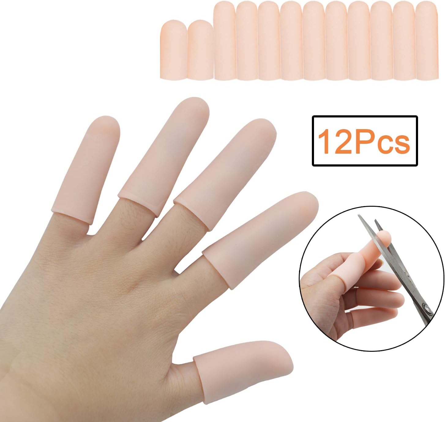 Gel Finger Cots, Finger Protector Support(12 Pieces) *New Material