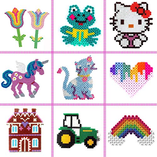 Fuse Beads - 12,000 pcs Fuse Beads Kit 48 Colors 5MM for Kids - Fusion Beads Including Multiple Accessories You Need - Iron Beads Kit for Child Gift by YRYM HT - Thumbnail 6