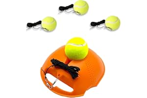 DONHUA Tennis Trainer Rebound Ball, Tennis Trainer Rebounder with 3 Long Rope Balls, Portable Solo Tennis Training Equipment 