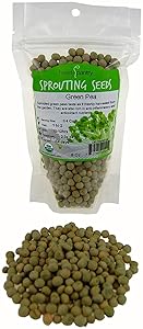 Certified Organic Dried Green Pea Sprouting Seed - 8 Oz - Handy Pantry Brand - Green Pea for Sprouts, Garden Planting, Cooking, Soup, Emergency Food Storage, Vegetable Gardening Product Name