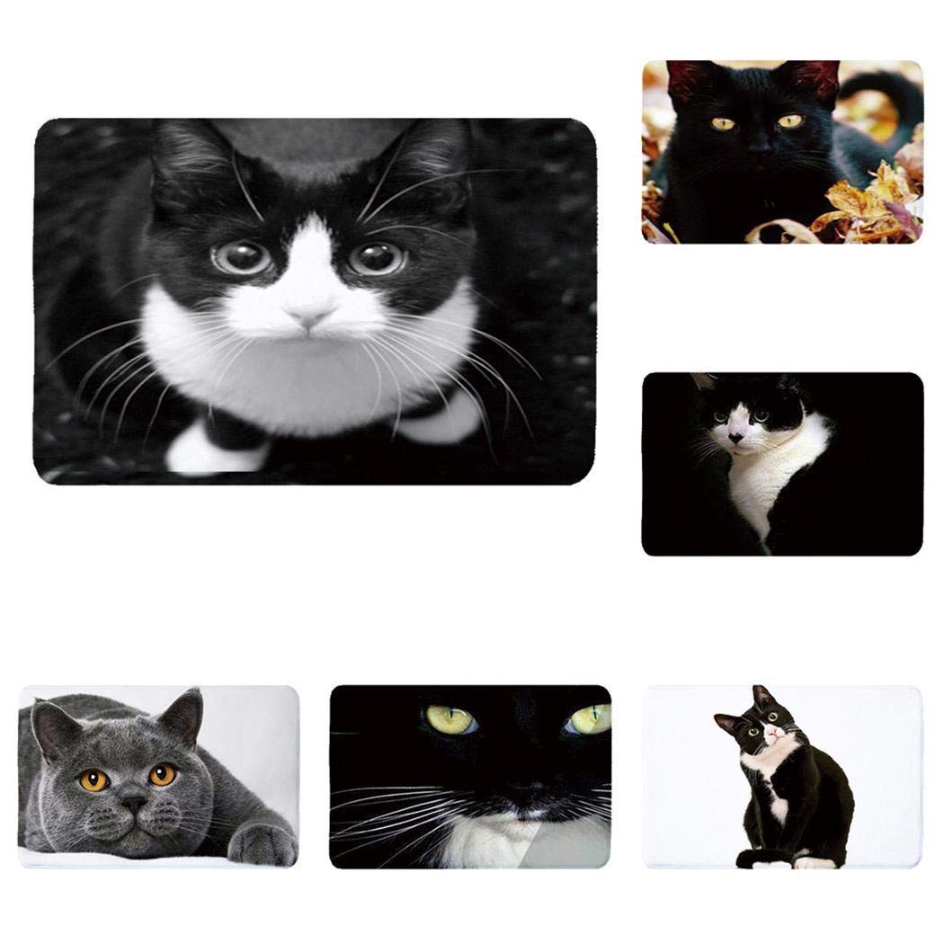 fnemo 1PCS Fashion Water-absorb Floor Bath Mat Charming Cats Memory Foam Anti-slip Floormat Area Rugs