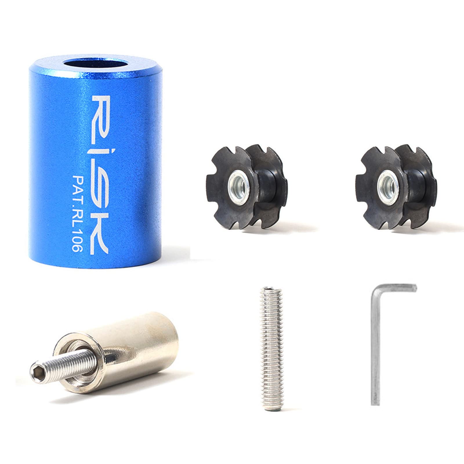 Photo 1 of BSSOK Bike Fork Star Nut Setting Tool with 2 Bicycle Star Nut and 6-Hexagonal Wrench (for Size 1-1/8")