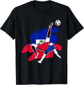 Haiti Soccer Fans Jersey Pride Proud Haitian Football Lovers T-Shirt