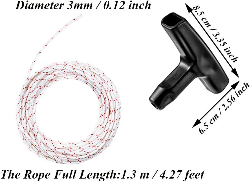 LWZko 8 Pieces Recoil Starter Rope, Lawn Mower Pull Cord, Chainsaw Pull