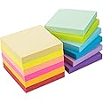 Agoer 1200 Sheets Sticky Notes,3 x 3 Sticky Note Pads,12 Bright Colors Self-Stick Notes,76 x 76 mm Post Self Sticky Notes Pad, 75g/㎡ Strong Adhesive Memo Pads for Home School Office (12 Pads)