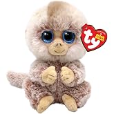 Ty Beanie Bellies-TY41036 Stubby Monkey Soft Toy, 15 cm, TY41036, Brown, Beige, Small