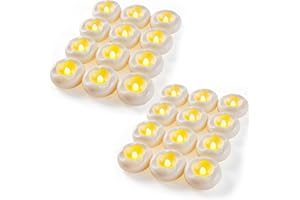 Da by 24 Pack 2” Flameless Floating Candles, Water-Activated LED Floating Candles with Battery Operated Realistic Flickering 