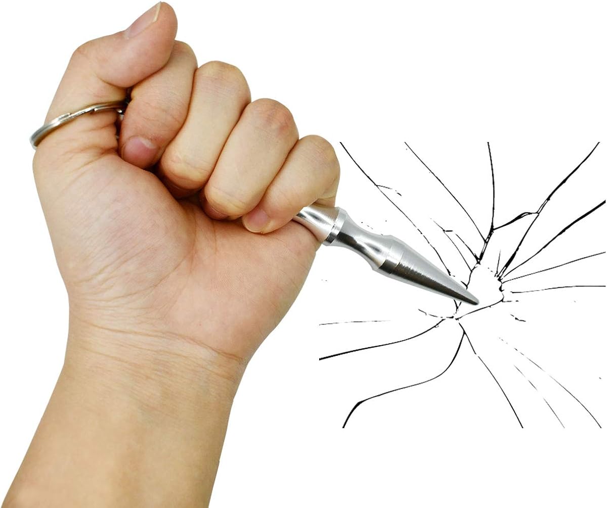 6 Pack Self Defence Keychain Aluminum Alloy Anti-Wolf Weapons Keychain Sturdy Portable Pressure Defense Key Chain for Women Kubotan Tactical Pen for Ladies Self Defense Tools Christmas Gift at  Men’s Clothing store