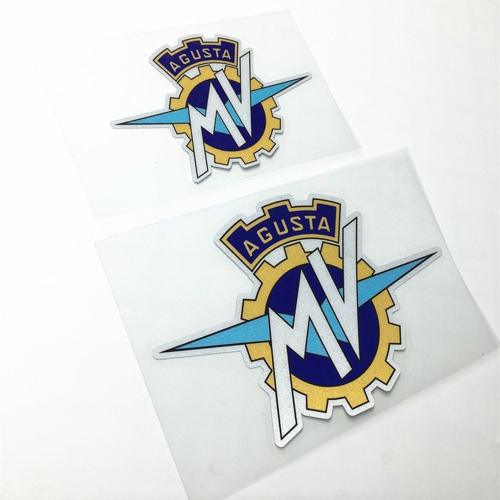 Pack of 2pcs MotoGP Racing MotoGP Racing Italy MV Agusta Motor Sticker Decals Reflective for Motorcycle Bike Helmet Laptop