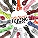 DailyShoes Round Hiking Boot Shoelaces Strong Durable Stylish Shoe Laces (Great for Track & Field Shoes) Black Red 54