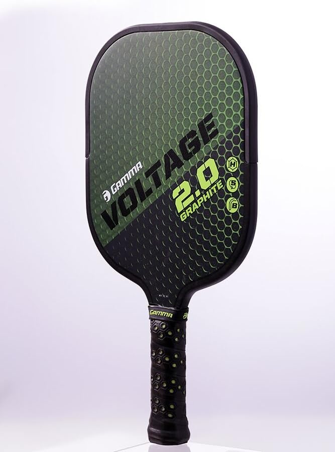 GAMMA Sports 2.0 Voltage Pickleball Paddle: Mens and Womens Textured Graphite Face Pickle-Ball Racquet - Indoor and Outdoor Racket: Green, ~7.6 oz : Sports & Outdoors