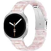 G-ficu Resin Band for Samsung Galaxy Watch 8 Band 40mm 44mm/Galaxy Watch 8 Classic Band 46mm Women, Lightweight Replacement Bracelet Strap for Samsung Watch 8 Bands-Pink