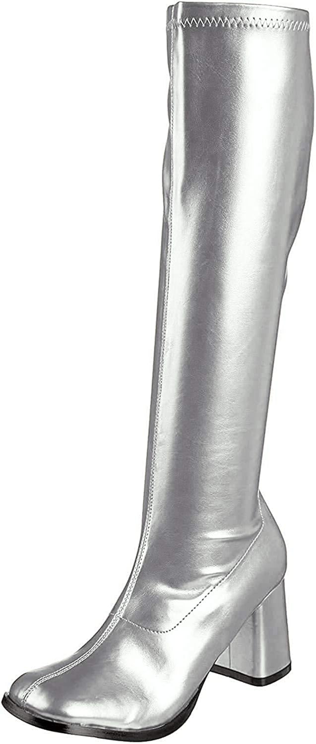 gogo boots silver