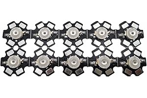 Vrabocry 10 pcs High Power Led Chip 3W Infrared (IR 850nm / 400mA - 500mA / DC 1.4V - 1.6V / 3 Watt) SMD COB Light Emitter Diode Components 3 W Night Vision Bulb Lamp with 20mm PCB