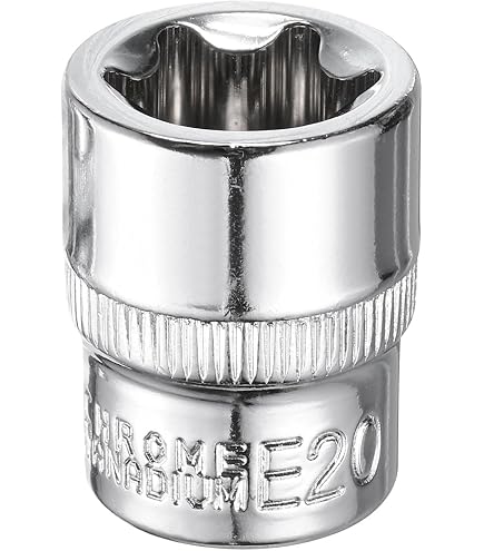 2-Pack External Torx Shallow Socket – 3/8” Drive E8, CR-V Steel, Metric
