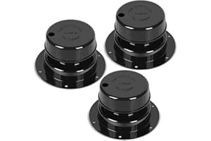 Alreczio RV Plumbing Vent Caps - Camper Vent Cap Replacement for RV Trailer Camper Motorhome,RV Sewer Vent Cap Covers Kit for 1 to 2 3/8 Inch Pipe,Trailer,Camper,Motorhome - black(3 pack)…