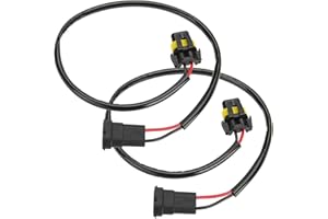 Generic H11 Converter Cable Wiring Harness 9006 to H11 53cm Length 2 PiecesSet Waterproof Copper Core for Fog Light